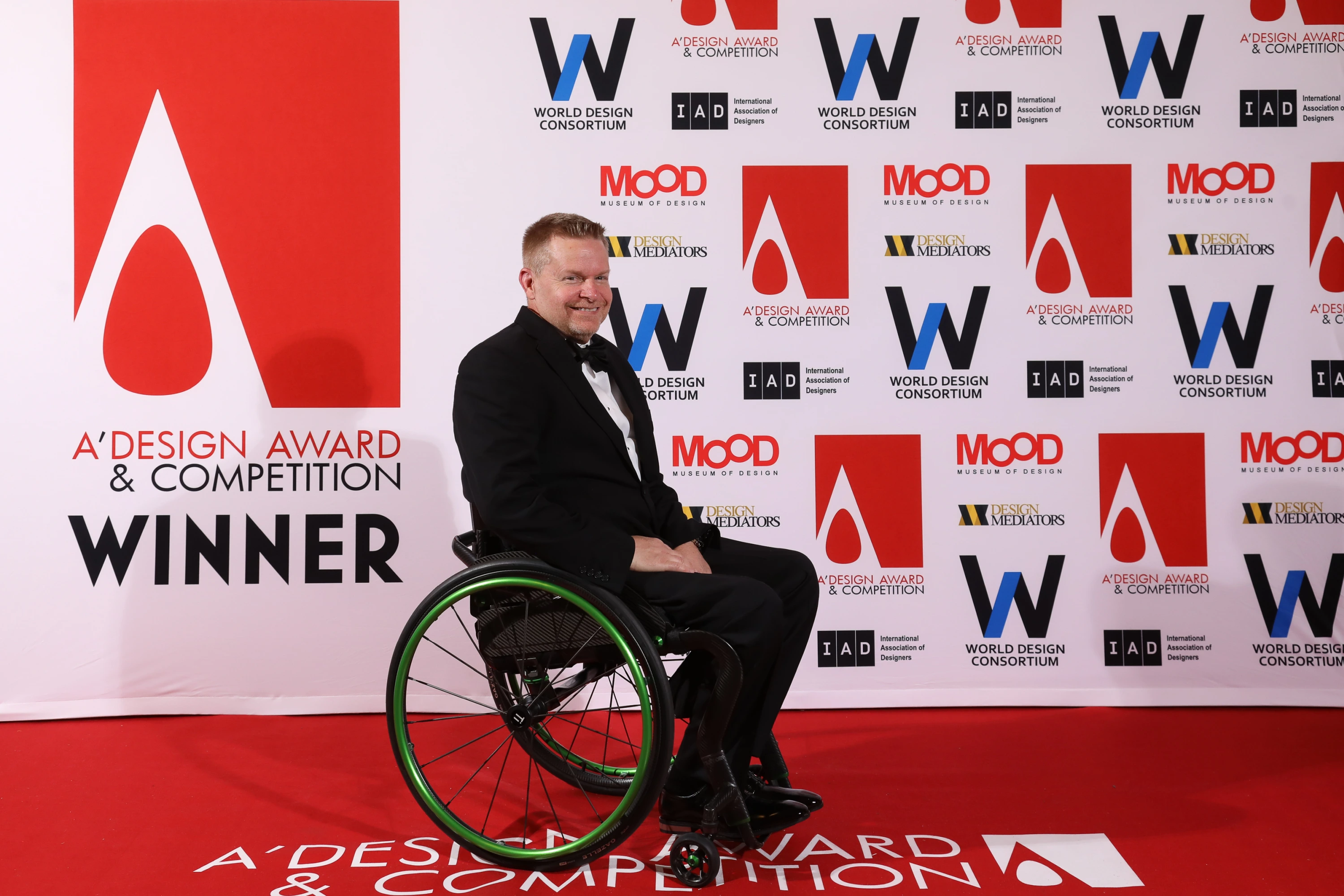 Doug Garven in his TiLite CR1 at A Design Awards 2023